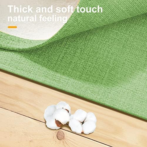Wipeable Table Runner, Thick Farmhouse Dresser Runner, Rustic for Kitchen, Bedroom, Living Room, Indoor and Outdoor (36'', Green)