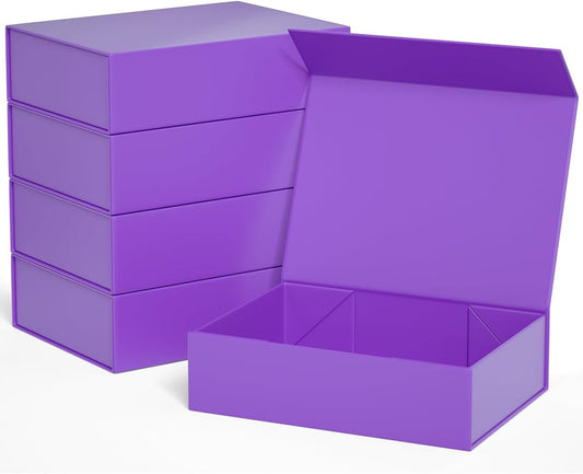 Purple Gift Boxes 11.9" x 8.5" x 3.3" with Magnetic Closure Lid Gift Box for Presents,Bridesmaid Gifts Boxe,Cute Boxes,Birthday Gift Box,Luxury for Gift Packaging, Magnetic Gift Boxe for Wrapping Gifts