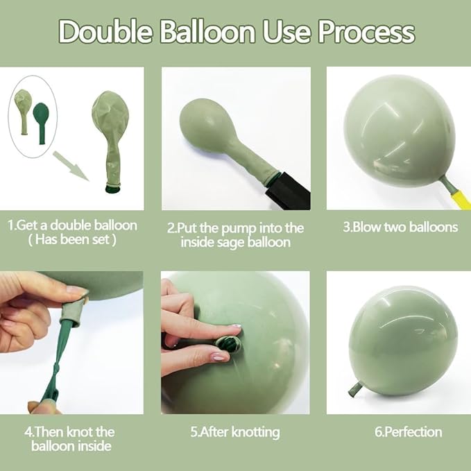 Dusty Green Pink Balloon Arch Double Stuffed, Sage Mint Green Baby Pink White Sand Cream Gold Pastel Balloon Garland Kit for Baby in Bloom Birthday Wedding Easter Dinosaur Valentines Party