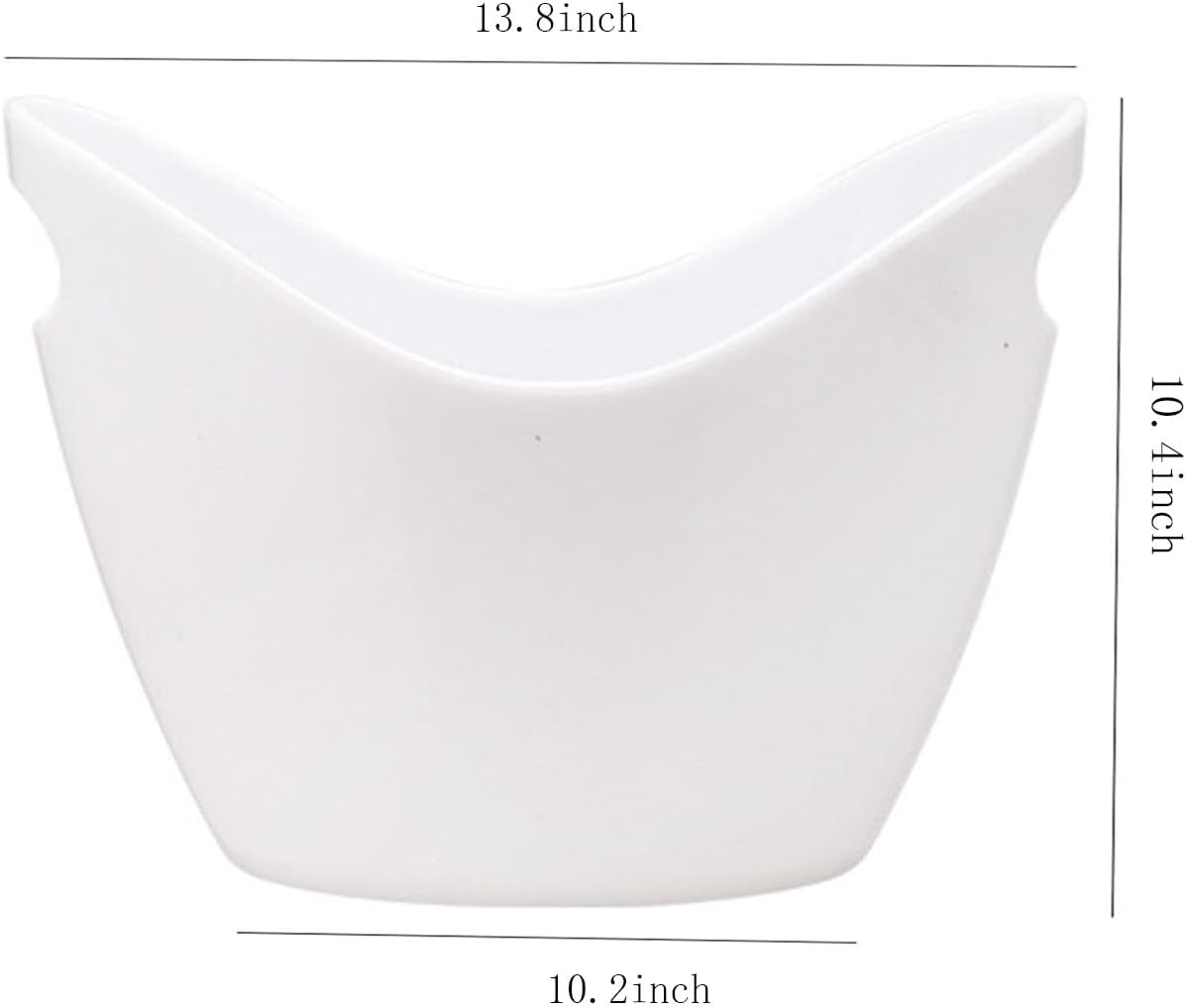Insulated Ice Bucket for Parties 8L, Large Champagne Bucket for Cocktail Bar, Acrylic Ice Tub White