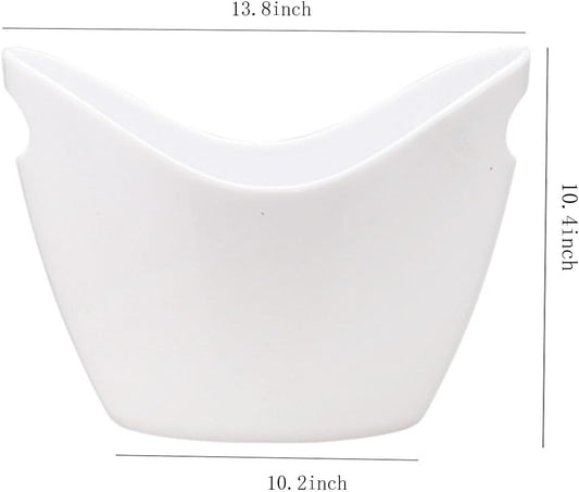 Insulated Ice Bucket for Parties 8L, Large Champagne Bucket for Cocktail Bar, Acrylic Ice Tub White