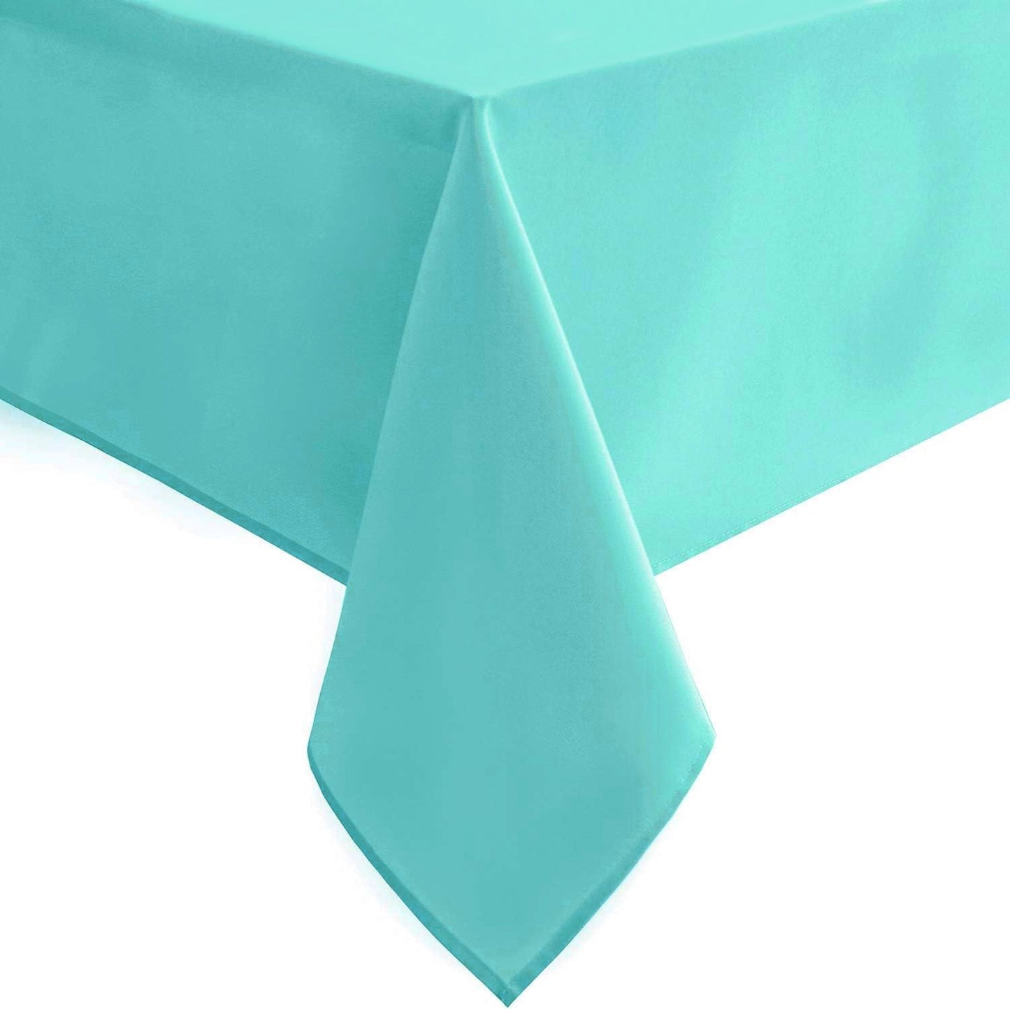 Hiasan Light Blue Tablecloth for Rectangle Tables - Waterproof and Spillproof Washable Fabric Table Cloth for Dining Room Kitchen Party, 60 x 102 Inch