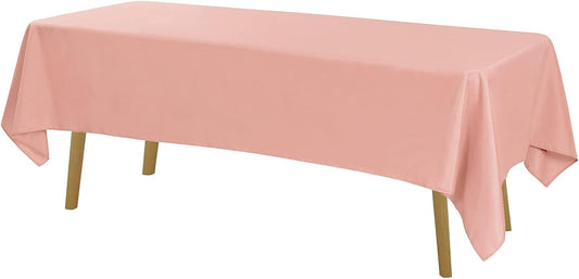 Rectangle Tablecloth 60x120 inch Washable Polyester Fabric Table Cloth for Wedding Party Dining Banquet Decoration（60x120, Dusty Pink）