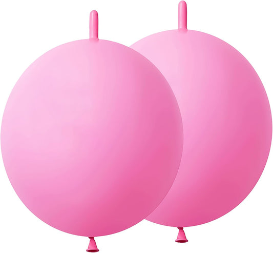 60 Pcs Link Balloons 10 Inch Quick Link Balloons for Birthday Wedding Party Festival Decorations (Pink)