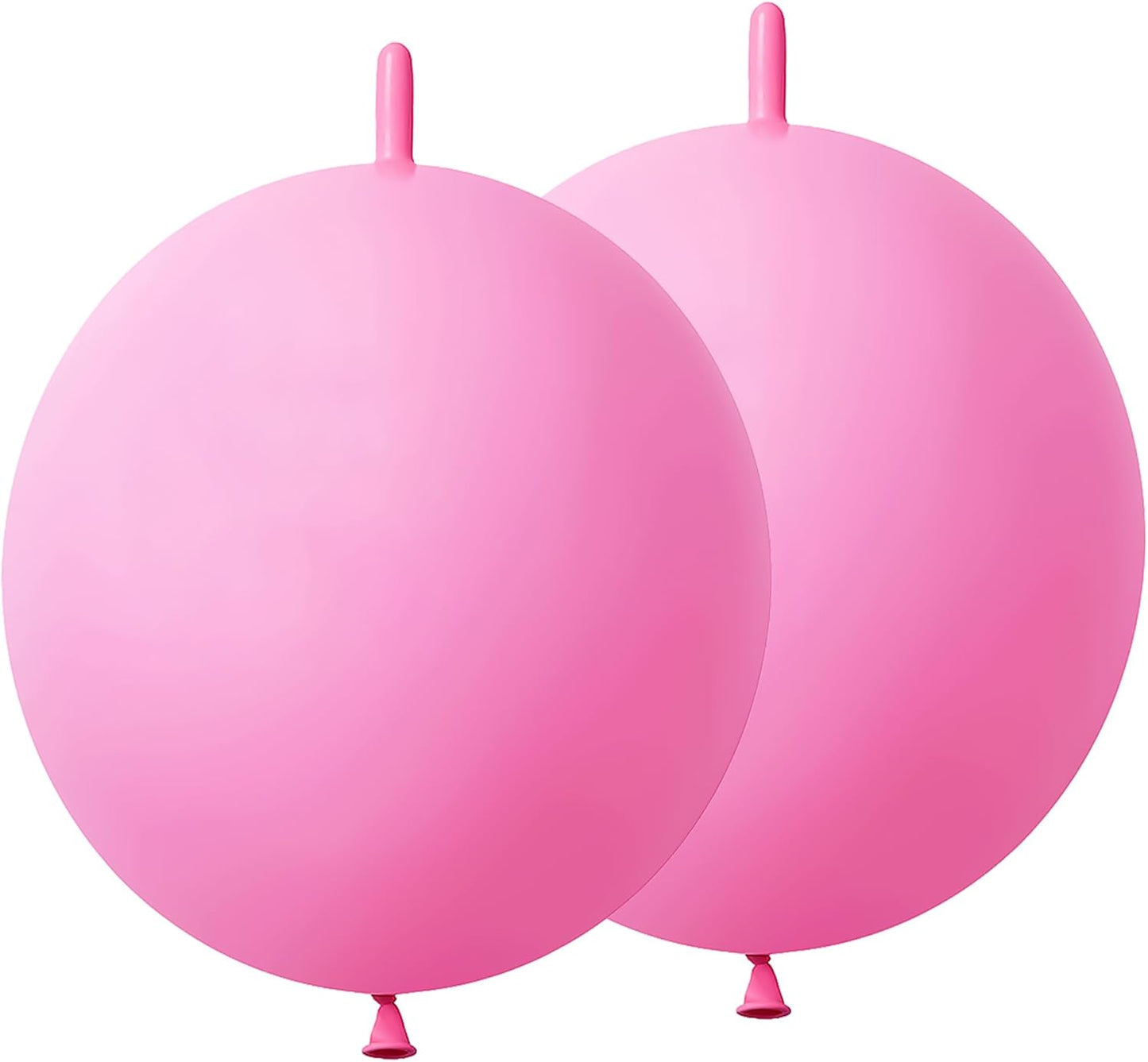 Pink Link Balloons 6 Inch – 120 Pcs Latex Quick Linking Balloons for Birthday & Baby Shower Party