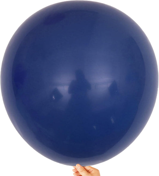 KALOR 18 inch Navy Blue Balloons, 10pcs Thick Latex Round Helium Balloons for Birthday Family Party Wedding Party Baby Shower Decoration Supplies