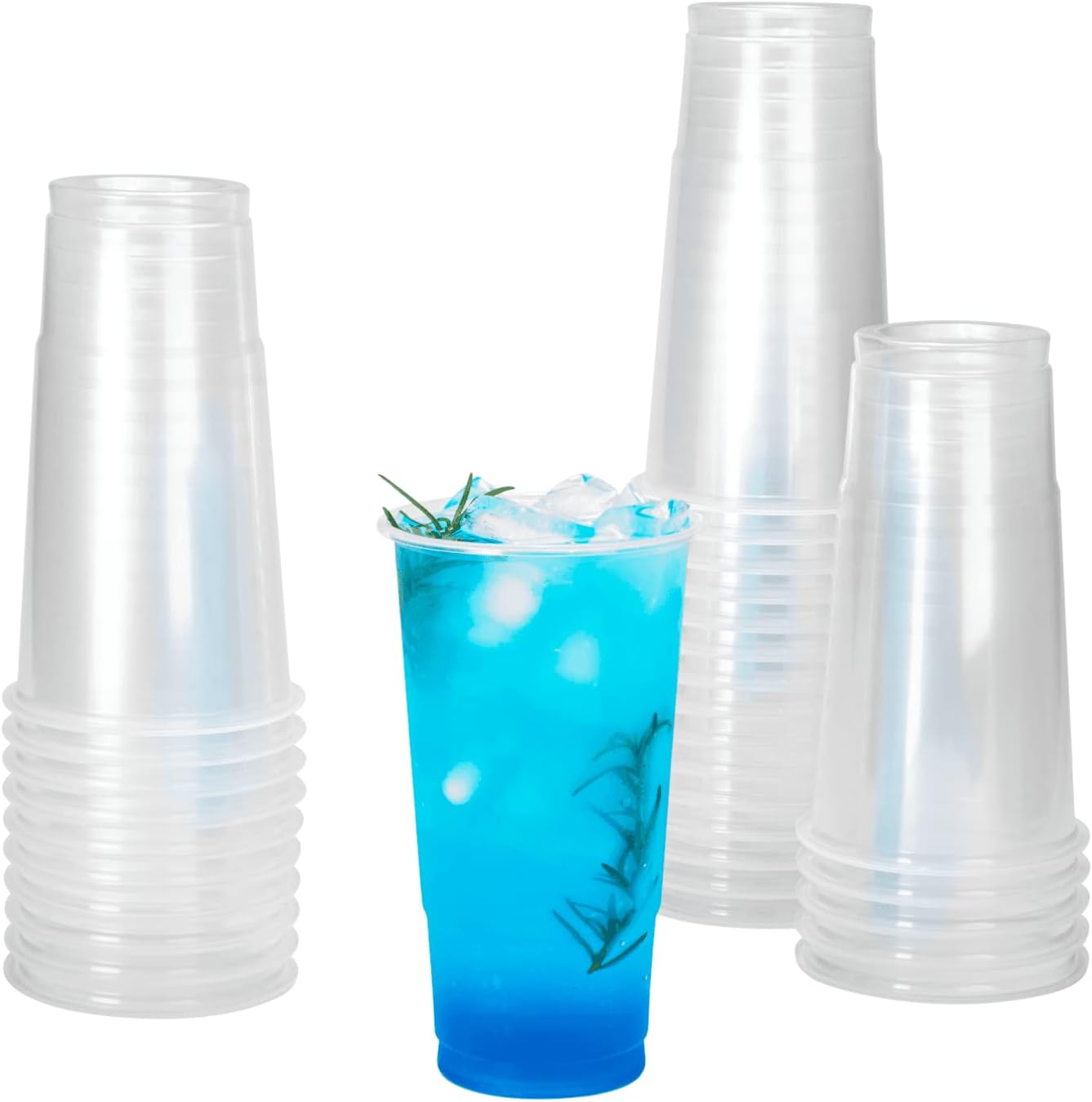 Karat [32oz - 600 ct] PP Plastic Cold Disposable Plastic Cups, 104.5mm Diameter, BPA Free & 100% Recyclable (C-KPP32)