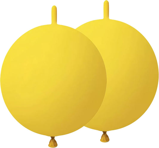 Yellow Link Balloons 12 Inch – 120 Pcs Latex Quick Linking Balloons for Birthday & Party Decor