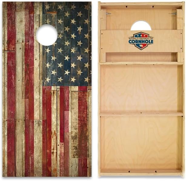 World Series of Cornhole Official Regulation Size Cornhole Boards – Durable All-Wood Construction Bean Bag Toss Set | Rugged Outdoor Game for Tournaments, BBQs, & Backyard Battles