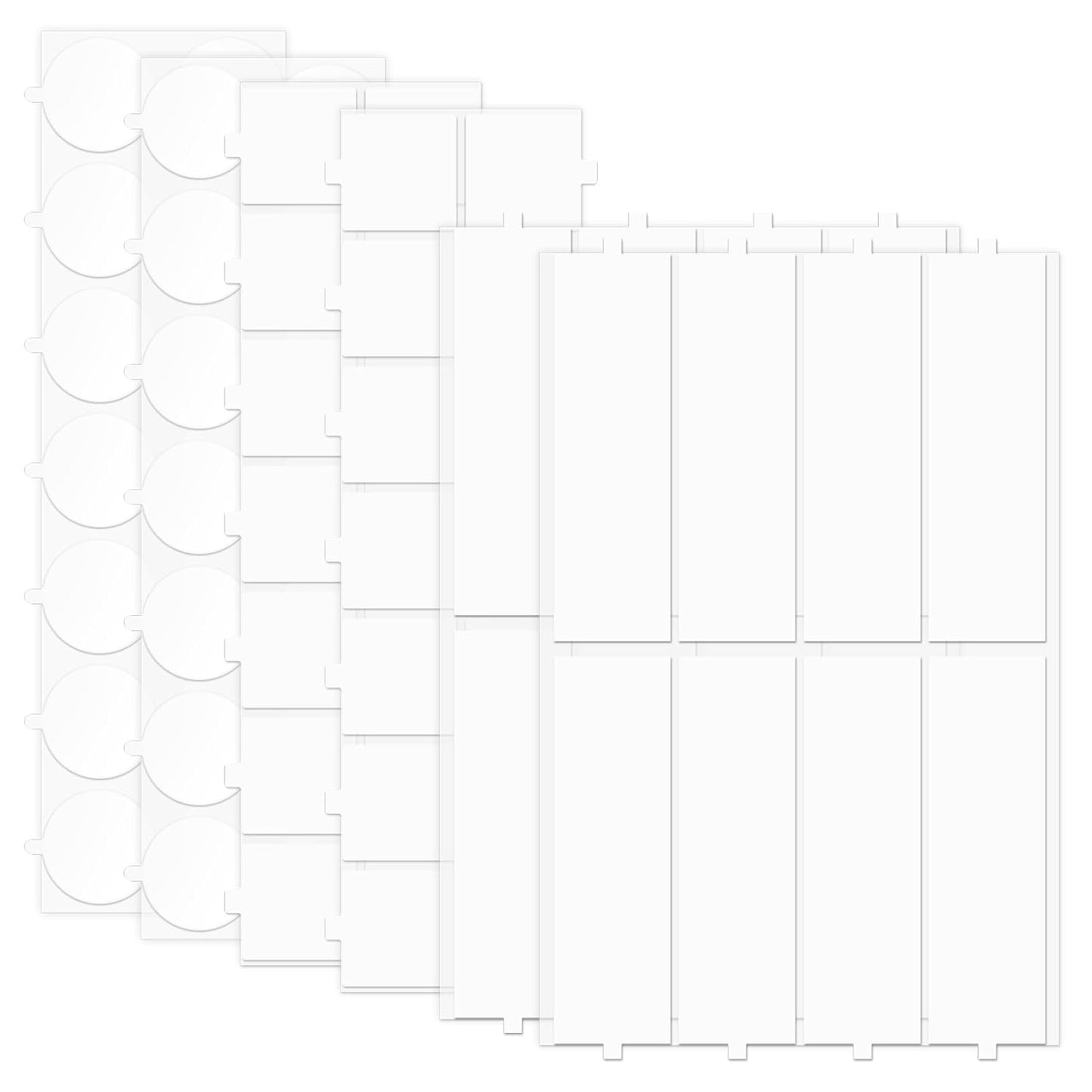 72 Pcs Combo Kit Nano Adhesive Tape Variety Pack - Includes Squares, Rounds & Strips (1.18” Width) with Easy Pull Tabs Double Sided Tape Mounting Putty - Crafts Poster Decoration Picture Hanging