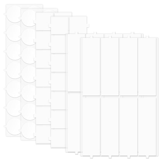 72 Pcs Combo Kit Nano Adhesive Tape Variety Pack - Includes Squares, Rounds & Strips (1.18” Width) with Easy Pull Tabs Double Sided Tape Mounting Putty - Crafts Poster Decoration Picture Hanging
