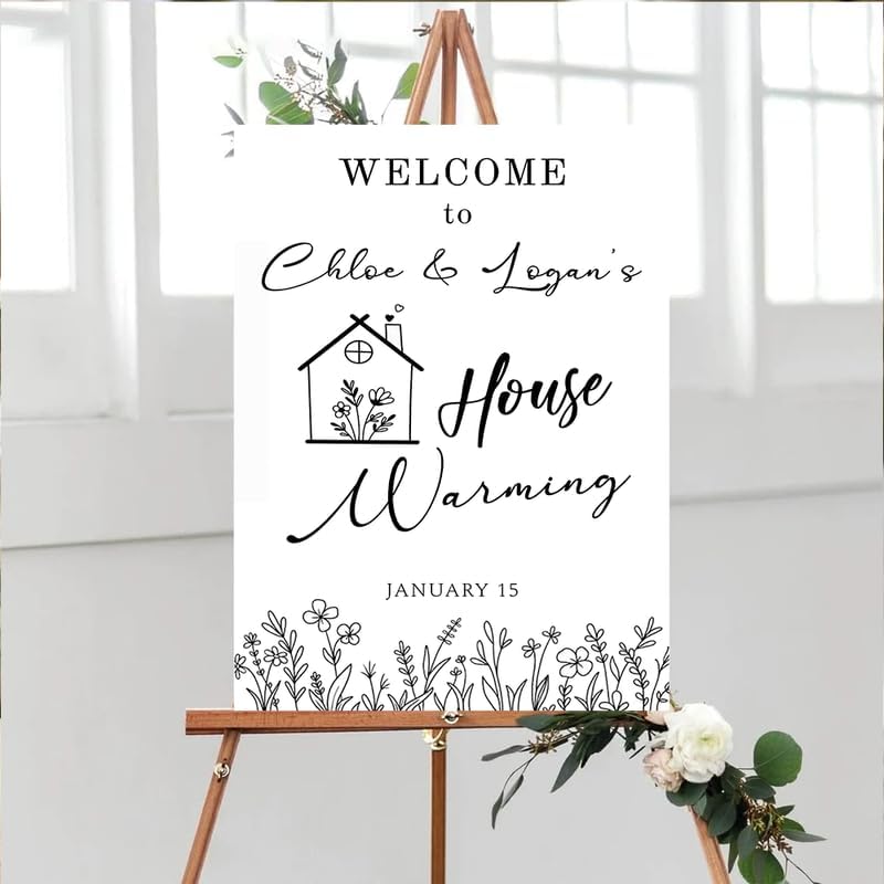 Personalized Housewarming Party Welcome Sign, New Home New Beginning New Memories, Welcome To Housewarming Party, Housewarming Décor, New House Party Sign, Housewarming Party Sign#6