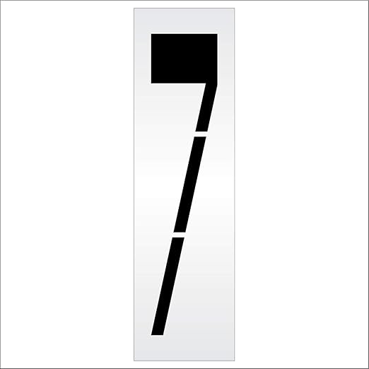 Pavement Stencils - 72 inch Single Number Stencil - 7-72" x 16" x 1/16" (63 mil) - Light-Duty
