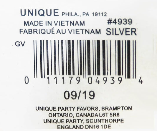 Silver Foil Balloon Weight (4.5" x 2.25") 1 Count, Adorable Party Essential For Parties & Events