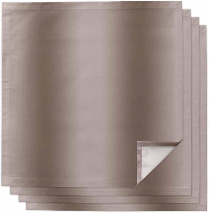 Brown Ombre Cloth Napkins Set of 4 Reusable Dinner Napkins, Modern Abstract Art Cocktail Napkin, Farmhouse Gradient Washable Table Napkins for Wedding/Holiday Party/Baby Shower 20"x20"