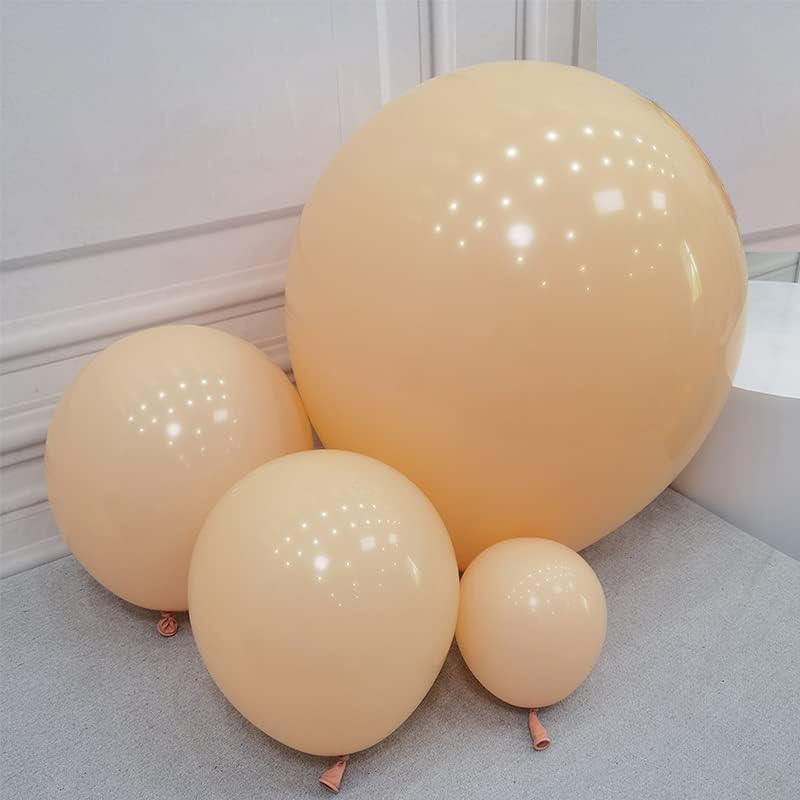 100pcs Retro Apricot Balloons 18 inch +12 inch +10 inch +5 inch Latex Party Nude Balloon Blush Skin Birthday Balloons Baby Shower Bulk