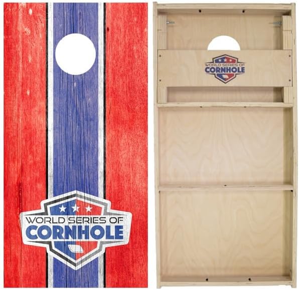 World Series of Cornhole Official Regulation Size Cornhole Boards – Durable All-Wood Construction Bean Bag Toss Set | Rugged Outdoor Game for Tournaments, BBQs, & Backyard Battles