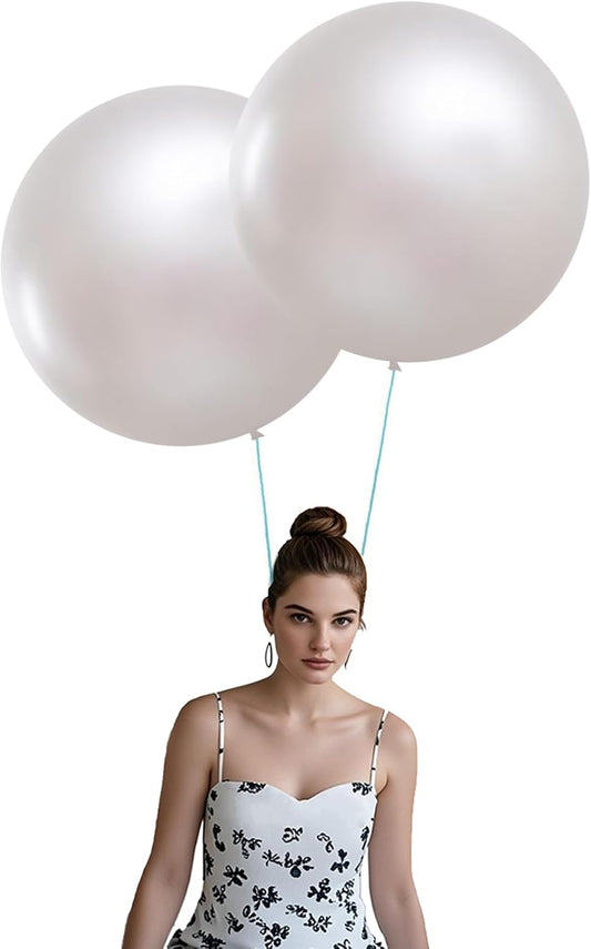15Pcs 24 Inch Balloons Silver Giant Round Balloons Large Balloon for Festival, Christmas, Birthday Party Decorations
