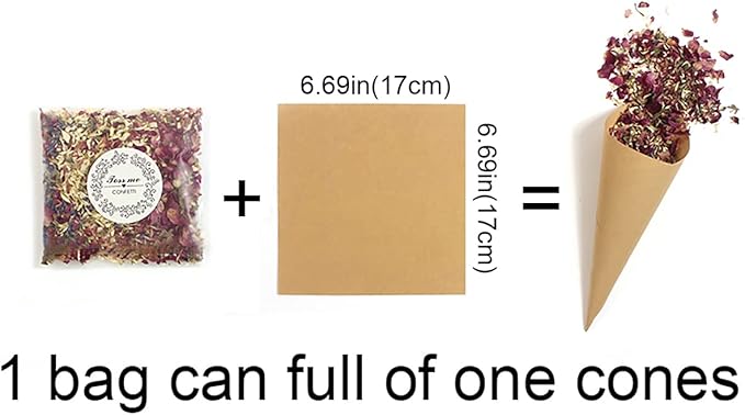 Party Confetti Natural Dried Flower Petals, 12 Packs Biodegradable Confetti Real Rose Petals for Wedding and Party Decoration