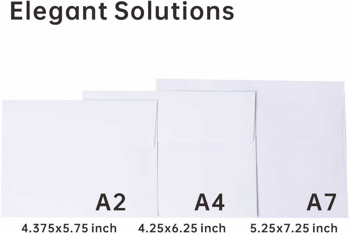 Keketer A2 White Printable Envelopes 80 Pack Self - Seal, for 5x7 Cards, Weddings, Invitations, Baby Shower 4.375 x 5.75 Inches