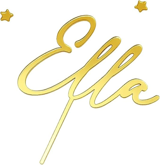 Personalized Cake Topper Birthday Name | Acrylic Cake Toppers for 4'' 6'' 8'' 10'' Cake | Personalized Cake Decor | Custom Acrylic Cake Toppers | Cake Decoration for Birthday