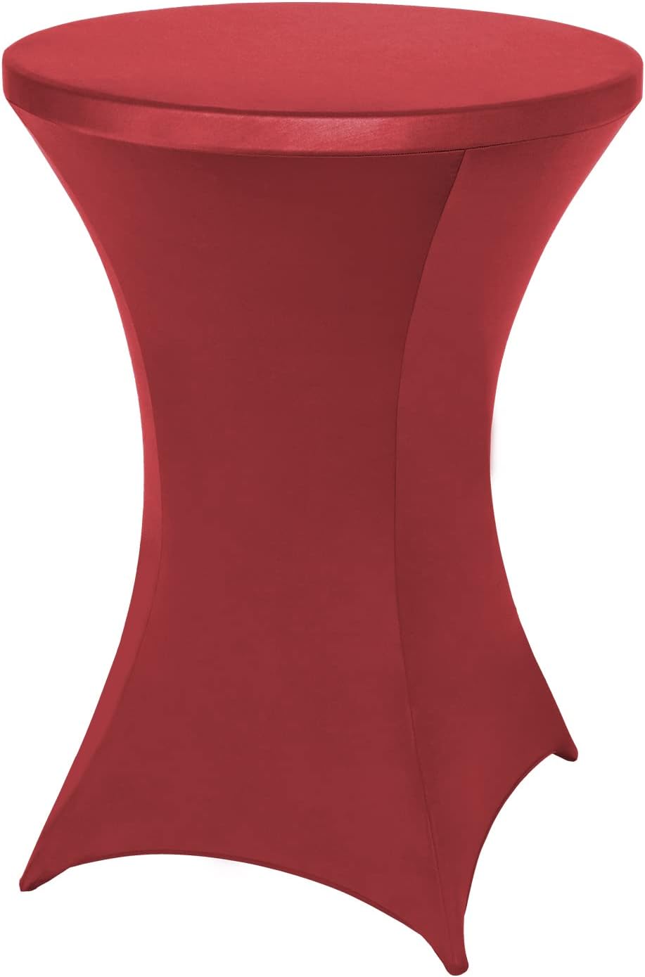 FestiCorp Spandex Table Cover, Cocktail Fitted Tablecloths, Round Highboy Stretch Table Covers Cloths for Party, Bar, Wedding, Birthday, Banquet, Red, 30"-32" Diameter x 40"-43" Height
