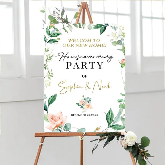 Personalized Housewarming Party Welcome Sign, New Home New Beginning New Memories, Welcome To Housewarming Party, Housewarming Décor, New House Party Sign, Housewarming Party Sign#4