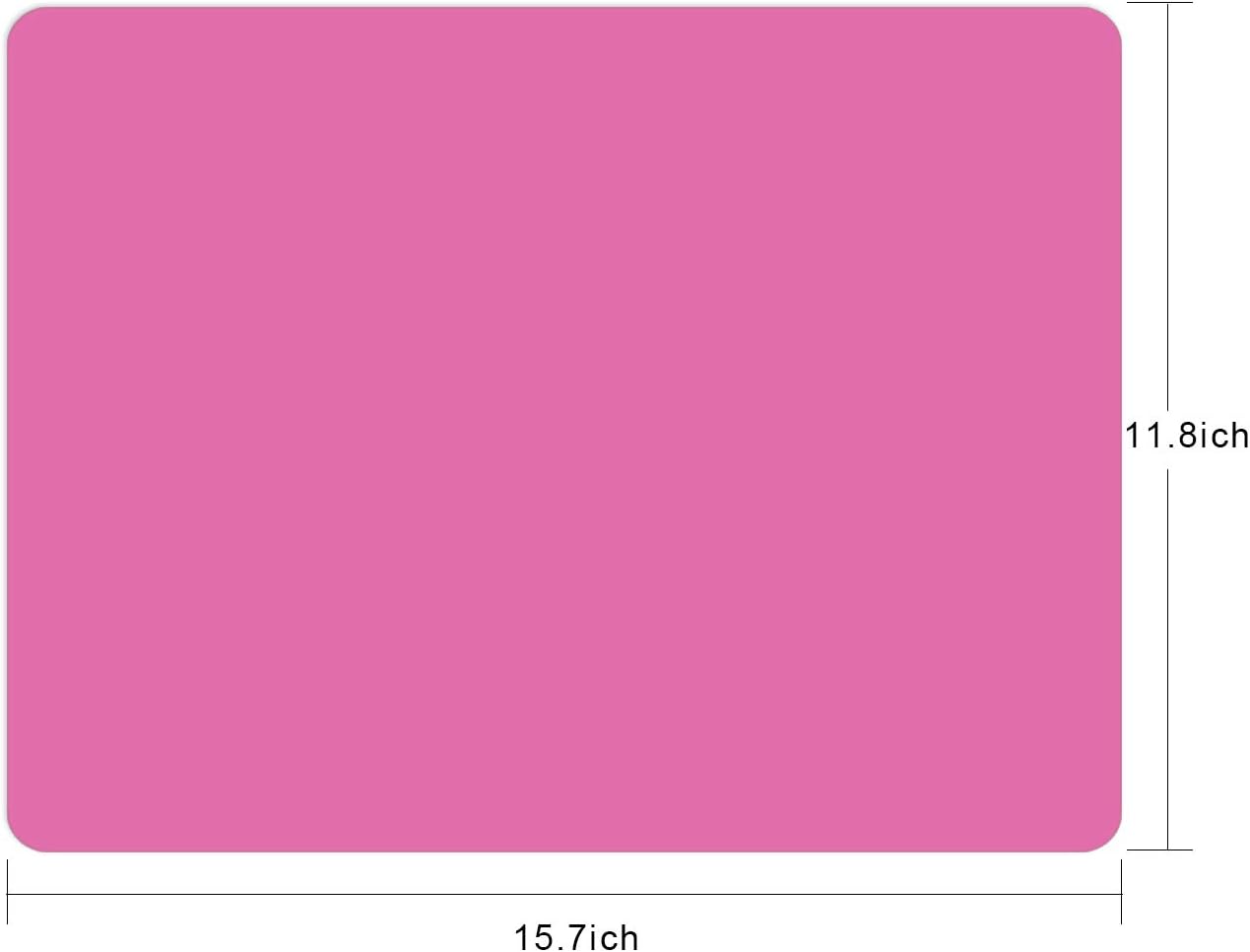 Silicone Placemats, Food-Grade Non-Slip Waterproof, Dining, Stain Resistant, Countertop Protector, Kitchen Counter Mat, Heat Resistant, Baking mat Dishwasher Safe (15.7x11.8Inch-4pack, Rose)