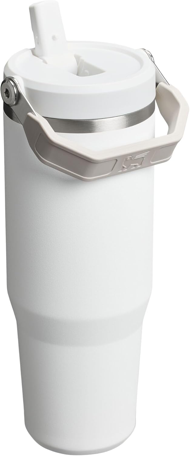 Stanley IceFlow 2.0 Flip Straw Tumbler with Handle 30 oz | Twist On Lid and Flip Up Straw | Leak Resistant Water Bottle | Insulated Stainless Steel | BPA-Free | Frost
