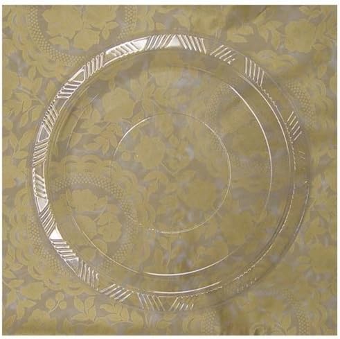 Exquisite Party Solids Clear Plastic Plates For Party Supplies 9" Clear Disposable Plates Heavy Duty 50 Pcs Plastic Dinnerware Sets Heavy Duty 350 GSM Disposable Dinnerware Set