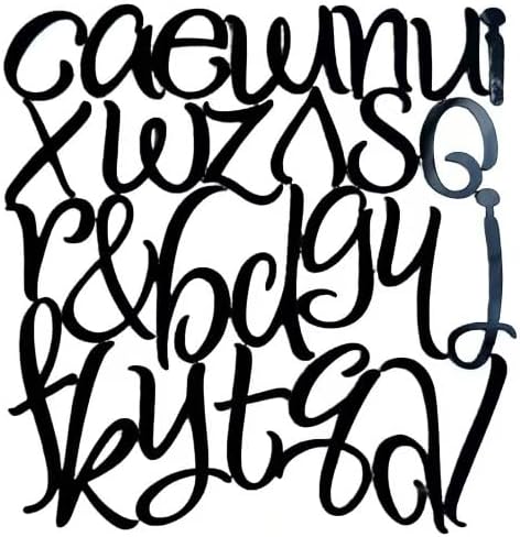 Black Acrylic Calligraphy Letters Cake Toppers - DIY Personalized Decoration for Birthdays, Weddings & Parties(BL-LETTERS)