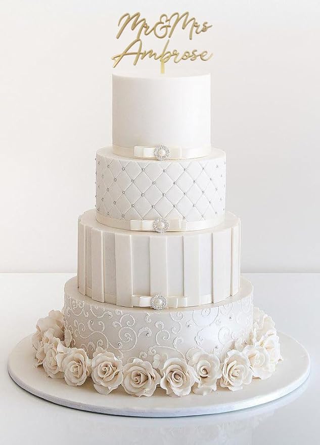 Custom Wedding Cake Topper, Personalize your own Bride And Groom Cake Topper, Mr and Mrs - 30 colors to choose from