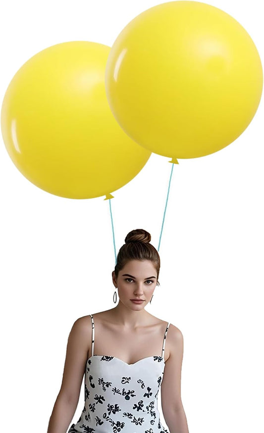 15Pcs 24 Inch Balloons Yellow Giant Round Balloons Large Balloon for Festival, Christmas, Birthday Party Decorations