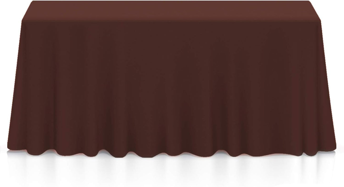 Lann's Linens - 90" x 156" Premium Tablecloth for Wedding/Banquet/Restaurant - Rectangular Polyester Fabric Table Cloth - Chocolate Brown