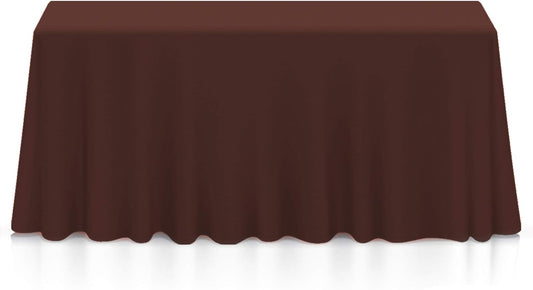 Lann's Linens - 90" x 156" Premium Tablecloth for Wedding/Banquet/Restaurant - Rectangular Polyester Fabric Table Cloth - Chocolate Brown
