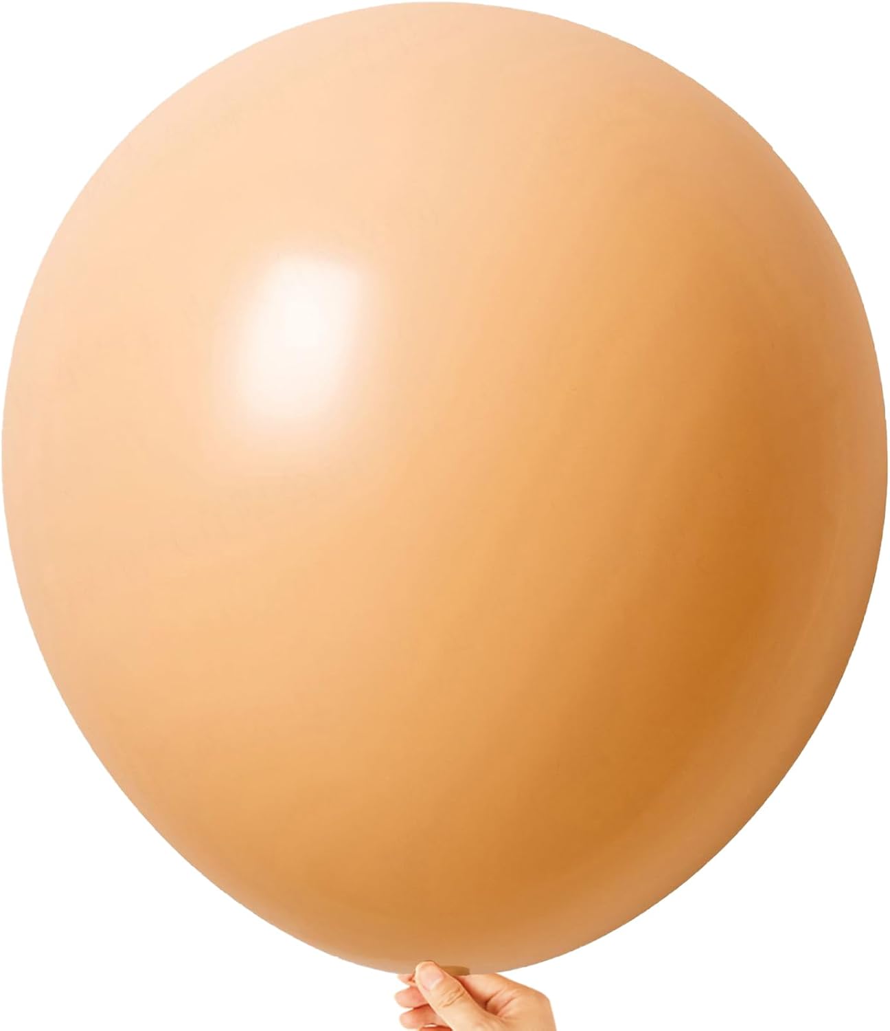 KALOR 18 Inch Beige Balloons, 10 Pcs Beige Matte Latex Balloons Big Round Balloons for Wedding, Baby Shower, Birthday Party and Event Decoration