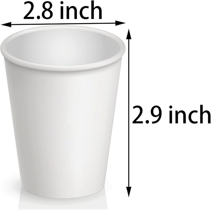 Axe Sickle 300 Pcs 6 Oz Disposable Paper Cups, Hot and Cold Beverage Drinking Cup for Coffee, Water, Juice for Party, Picnic,Travel,and Events