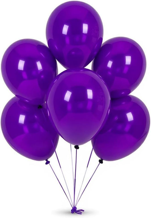 50 Pack 12 Inch Purple Latex Balloons for Party Decorations, Thick Premium Balloons for Birthday, Quinceañera, Princess Theme, Bridal Shower, Photo Backdrop, Arch & Garland, Air or Helium