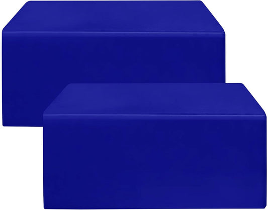 HolidayIdeas 2 Pack Fitted Table Clothes - 48 x 24 Inch - Royal Blue Rectangle Tablecloths for 4 Foot Tables, Polyester Fabric Tablecloth for Trade Show, Craft Show, Party, Birthday