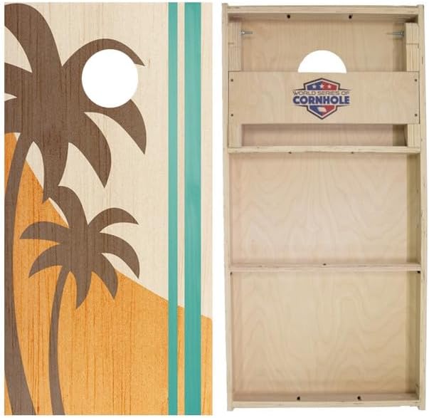 World Series of Cornhole Official Regulation Size Cornhole Boards – Durable All-Wood Construction Bean Bag Toss Set | Rugged Outdoor Game for Tournaments, BBQs, & Backyard Battles