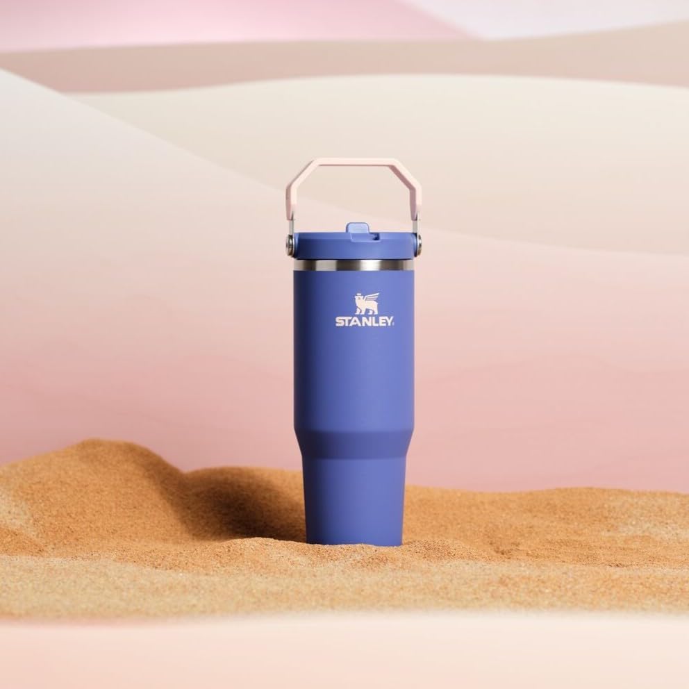 Stanley IceFlow 2.0 Flip Straw Tumbler with Handle 30 oz | Twist On Lid and Flip Up Straw | Leak Resistant Water Bottle | Insulated Stainless Steel | BPA-Free | Exclusive Lupine