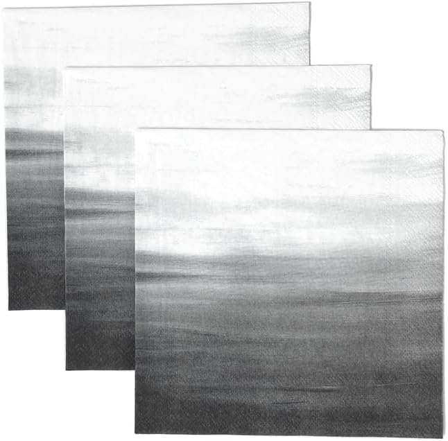 ForYourParty Ombre Patterned Party Napkins (Black) Pack of 20