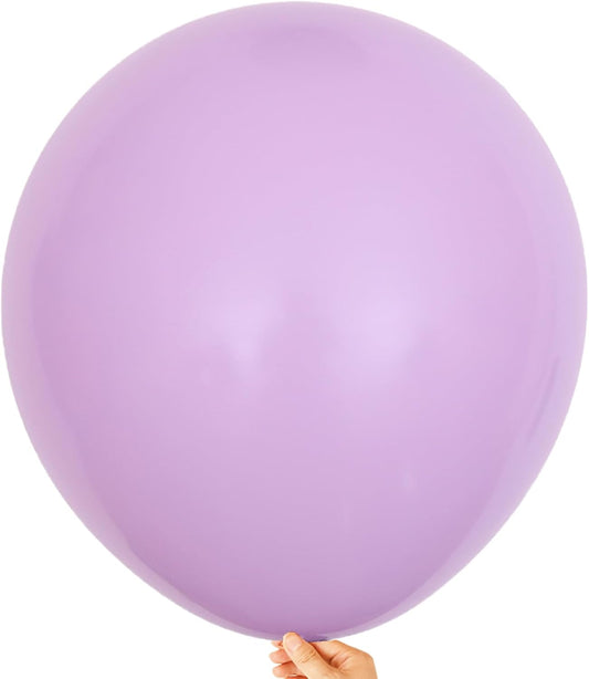 KALOR 18 inch Pastel Purple Balloons, 10pcs Thick Latex Round Helium Balloons for Birthday Family Party Wedding Party Baby Shower Decoration Supplies
