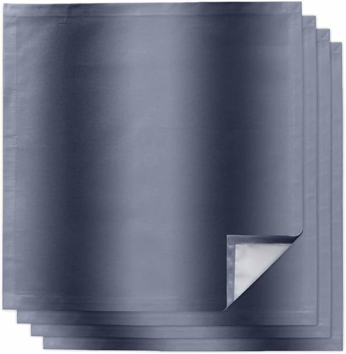 Navy Blue Ombre Cloth Napkins Set of 4 Reusable Dinner Napkins, Modern Abstract Art Cocktail Napkin, Farmhouse Gradient Washable Table Napkins for Wedding/Holiday Party/Baby Shower 20"x20"