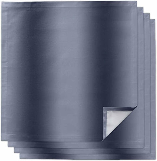 Navy Blue Ombre Cloth Napkins Set of 4 Reusable Dinner Napkins, Modern Abstract Art Cocktail Napkin, Farmhouse Gradient Washable Table Napkins for Wedding/Holiday Party/Baby Shower 20"x20"
