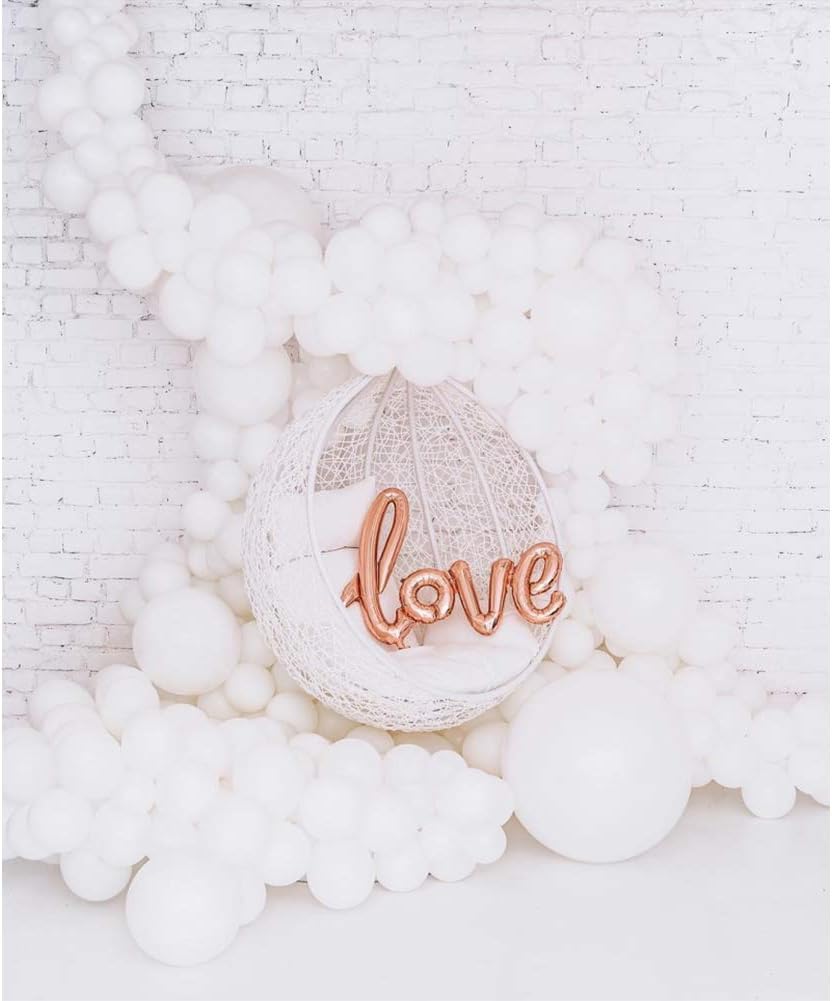 BEISHIDA 200Pcs Pastel White Balloons 5 Inch Mini Thicken Light Macaron White Latex Balloon for Birthday Wedding Reception Bridal Shower Party Decorations Supplies
