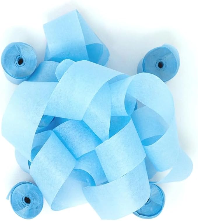 Ultimate Confetti - Baby Blue Tissue Paper Streamers - 20 Rolls (1" x 30')