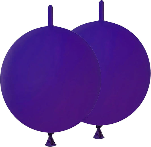 60 Pcs Link Balloons 10 Inch Quick Link Balloons for Birthday Wedding Party Festival Decorations (Purple)