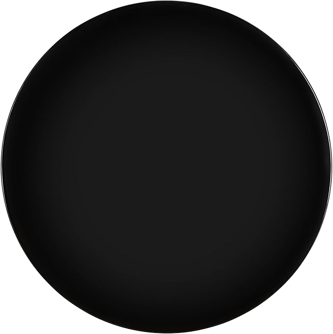 PLASTICPRO [Black 4 Pack] 13'' Charger Plates Black Plastic Heavy Duty Disposable Dinner Chargers Serveware Dishes Platters Tableware for Parties, Weddings & More