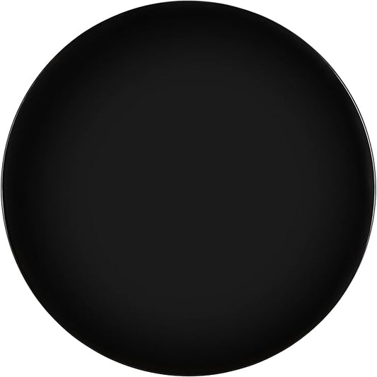 PLASTICPRO [Black 4 Pack] 13'' Charger Plates Black Plastic Heavy Duty Disposable Dinner Chargers Serveware Dishes Platters Tableware for Parties, Weddings & More